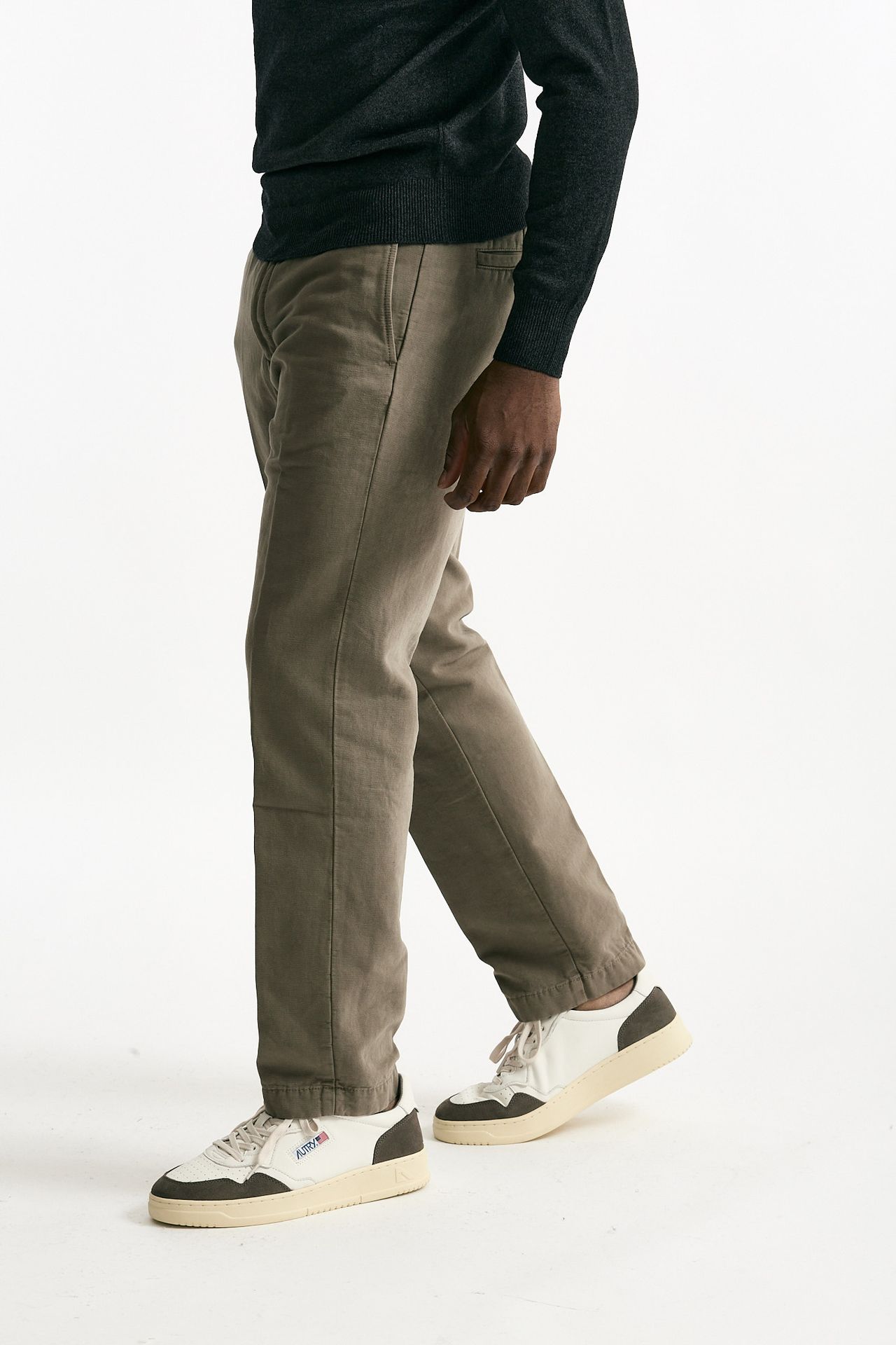 Pantalone stretch microlavorato grigio uomo Incotex - 3