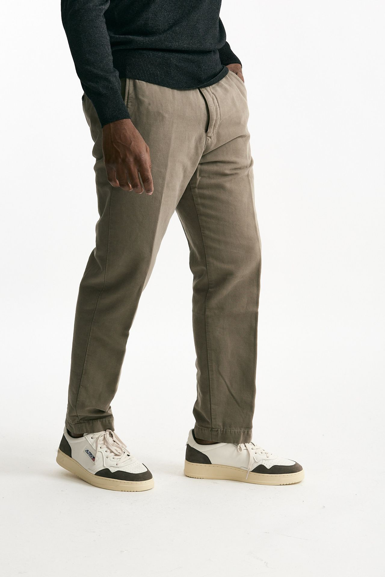 Pantalone stretch microlavorato grigio uomo Incotex - 1