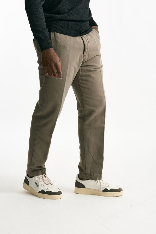 Pantalone stretch microlavorato grigio uomo Incotex