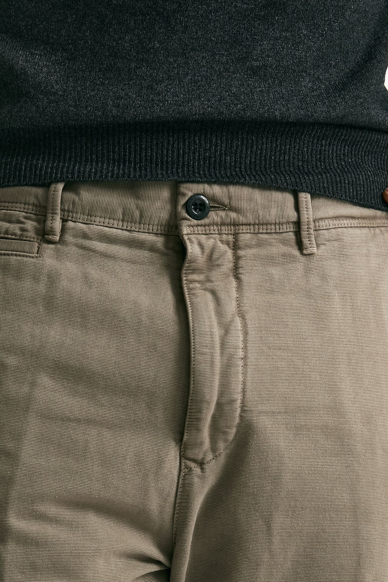 Pantalone stretch microlavorato grigio uomo Incotex - 5