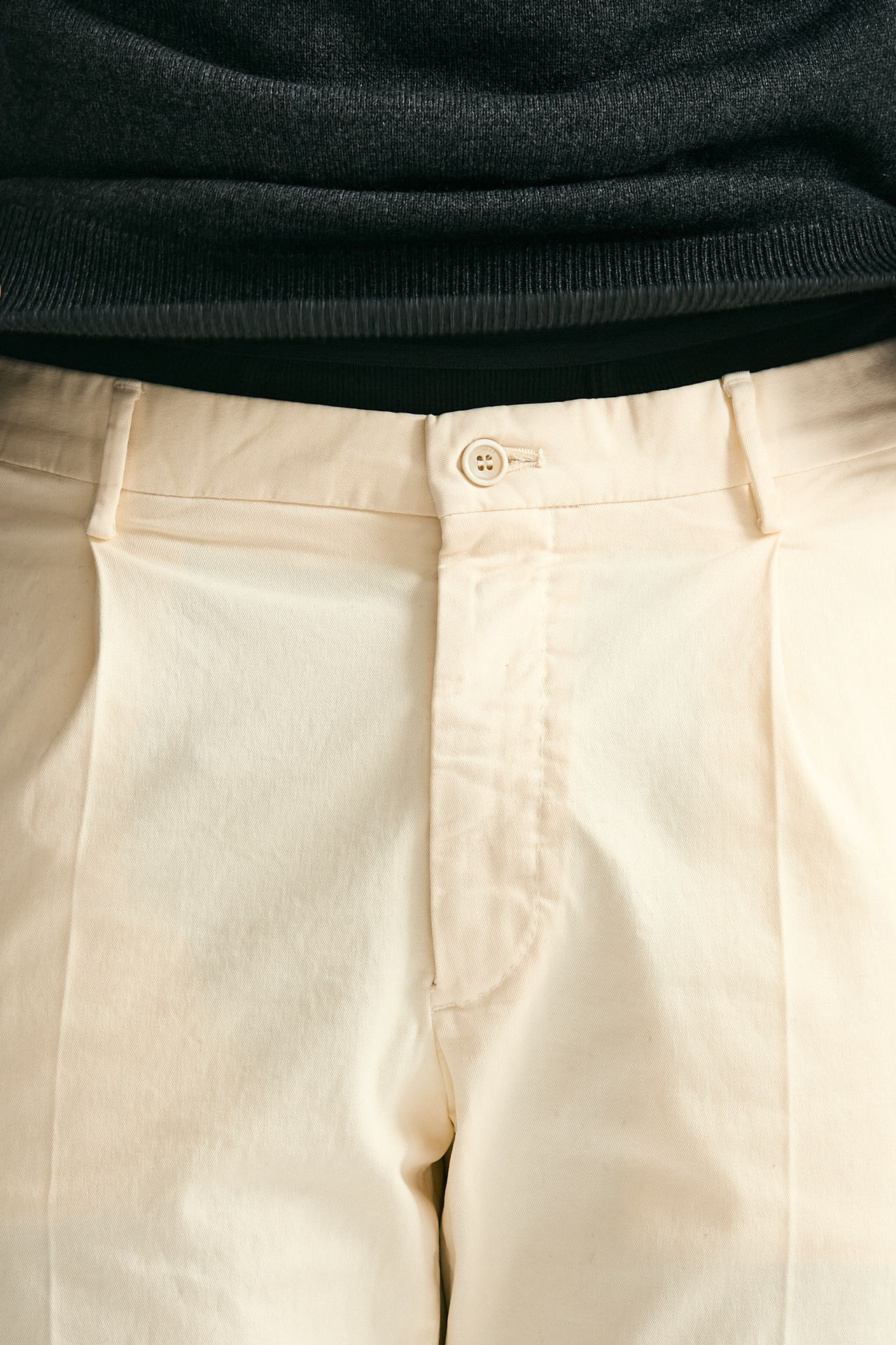 Pantalone in cotone stretch panna uomo Incotex - 5