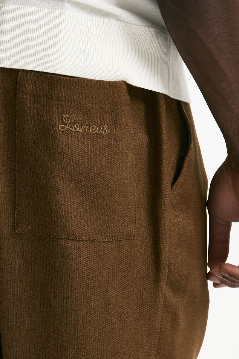 Pantalone in lana ferma cammello uomo Laneus - 6