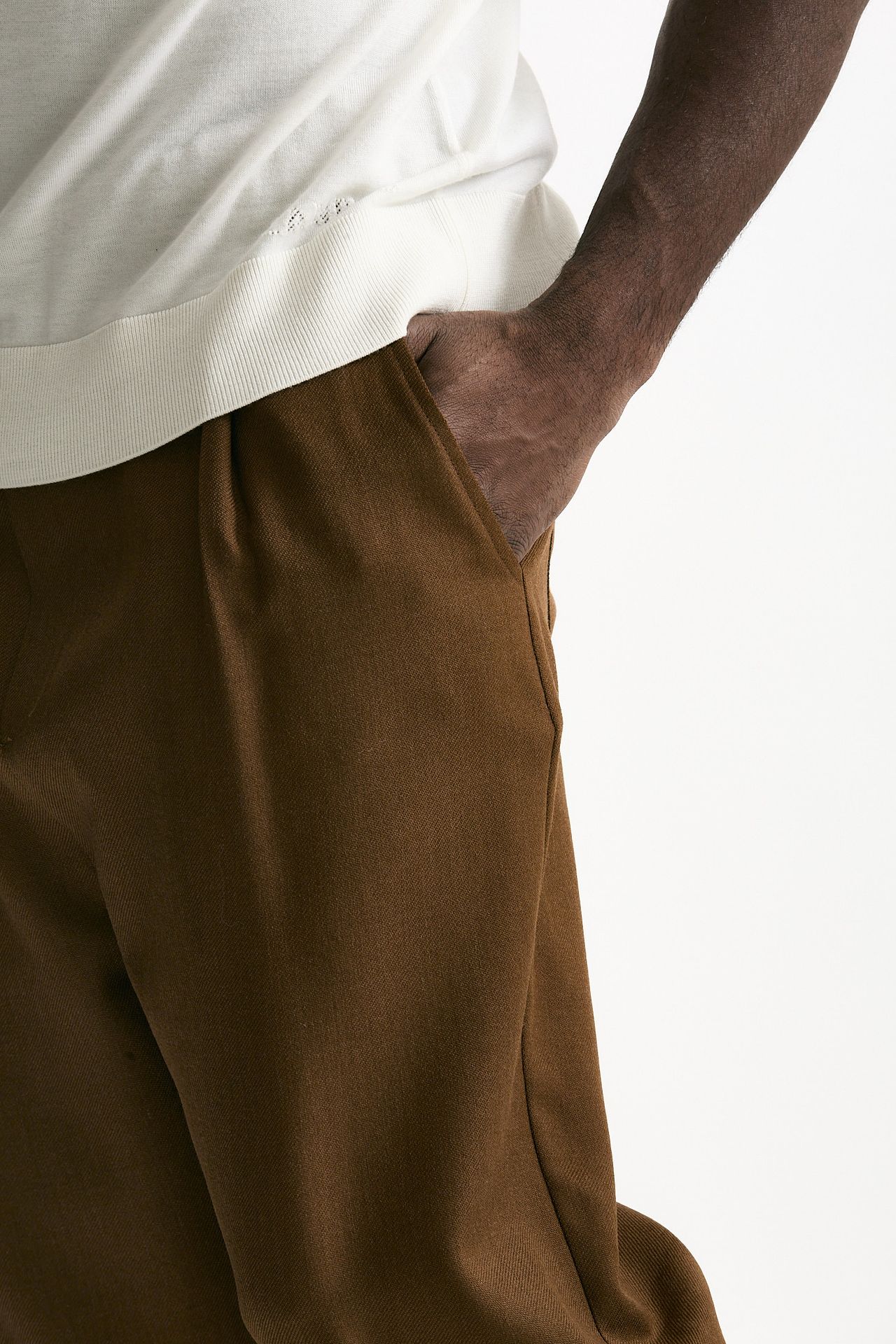 Pantalone in lana ferma cammello uomo Laneus - 5