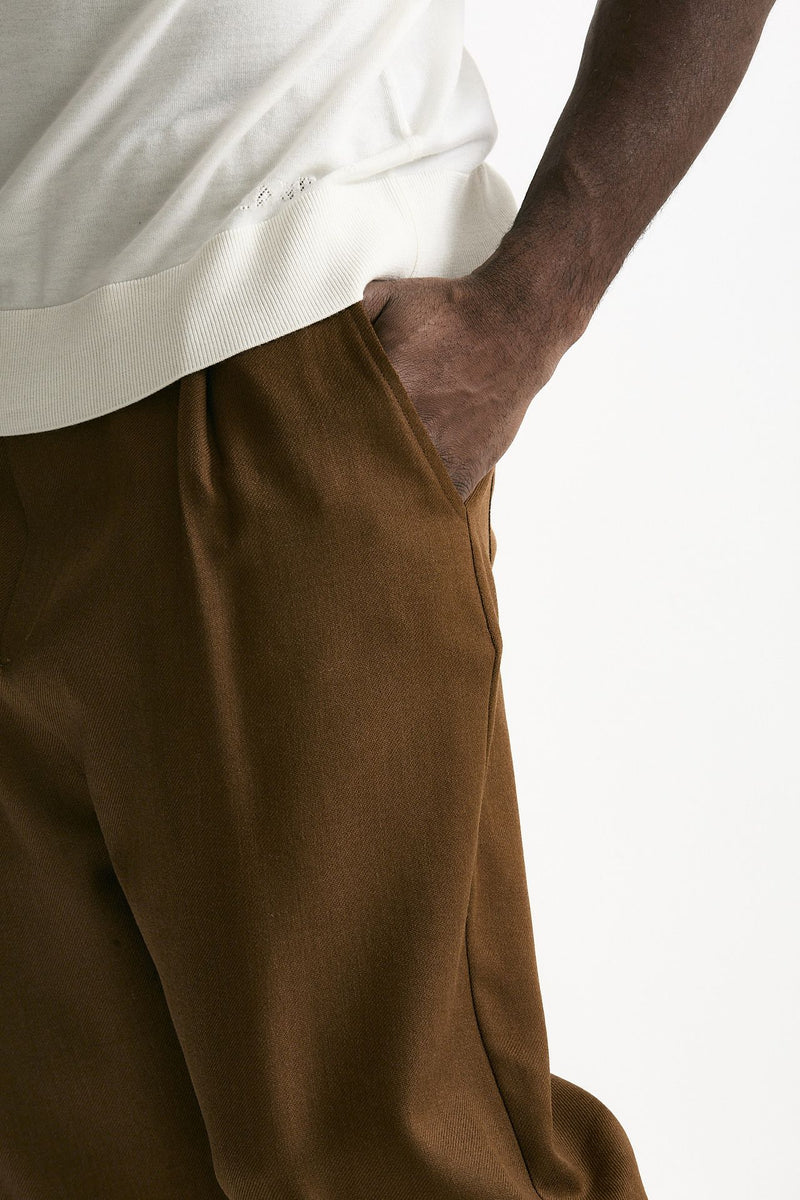 Pantalone in lana ferma cammello uomo Laneus - 5