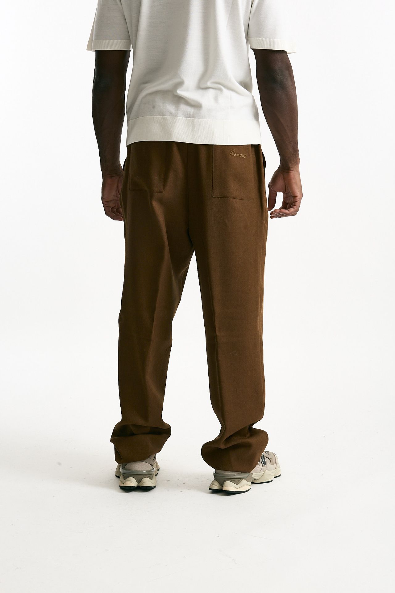 Pantalone in lana ferma cammello uomo Laneus - 3