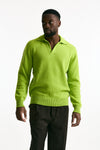 Polo lana e cashmere verde acido uomo Laneus - 1