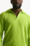 Polo lana e cashmere verde acido uomo Laneus - 5