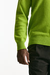 Polo lana e cashmere verde acido uomo Laneus - 6