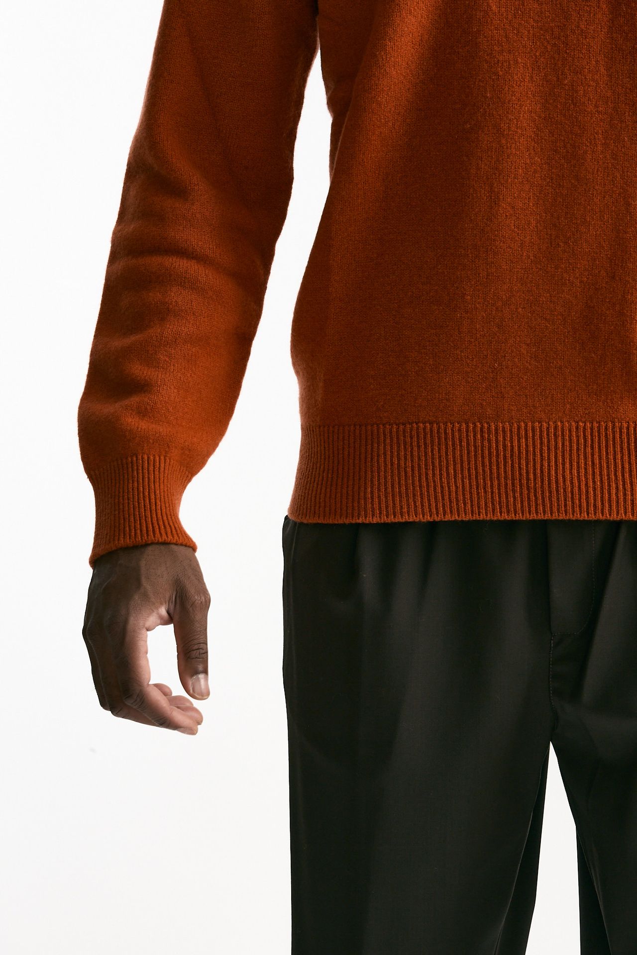 Polo lana e cashmere arancio uomo Laneus - 6