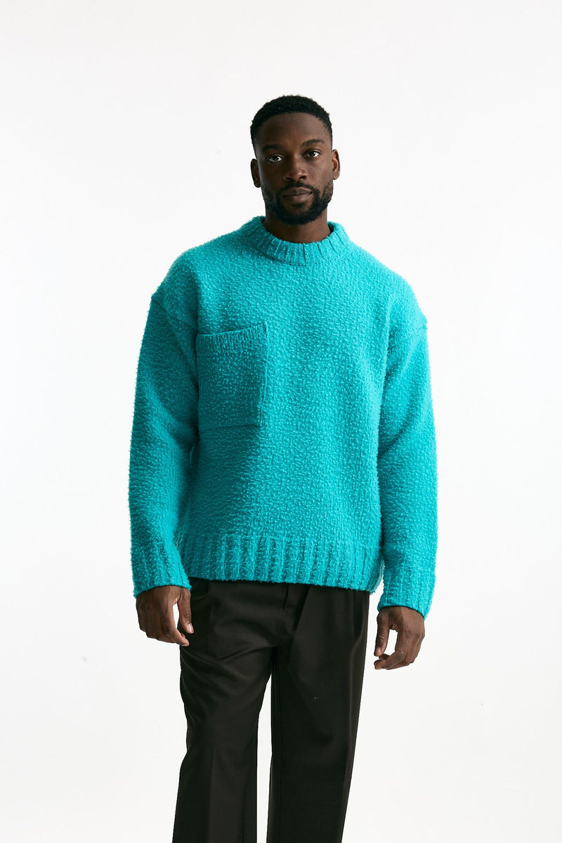 Maglia lana casentino azzurro uomo Laneus - 1