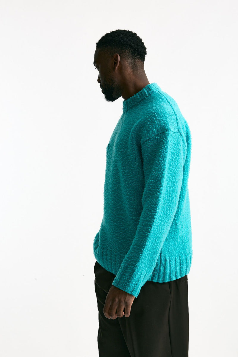 Maglia lana casentino azzurro uomo Laneus - 2