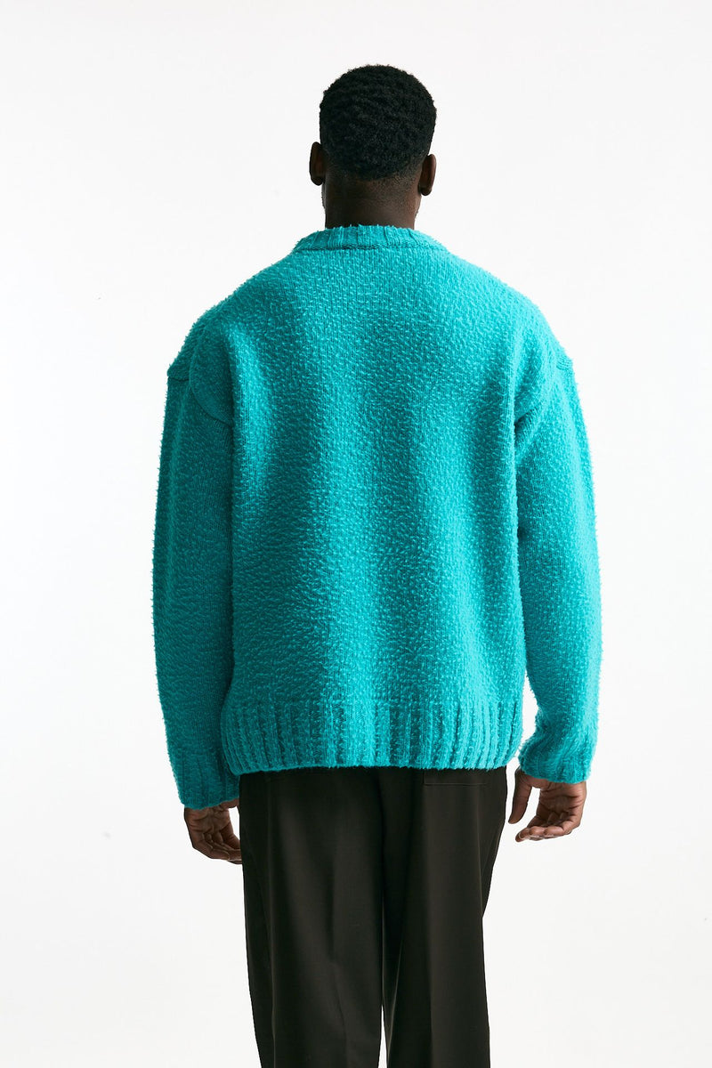 Maglia lana casentino azzurro uomo Laneus - 3