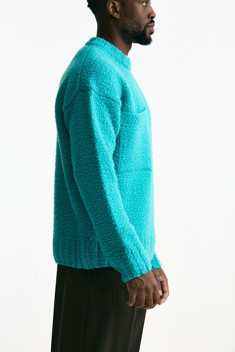 Maglia lana casentino azzurro uomo Laneus - 4