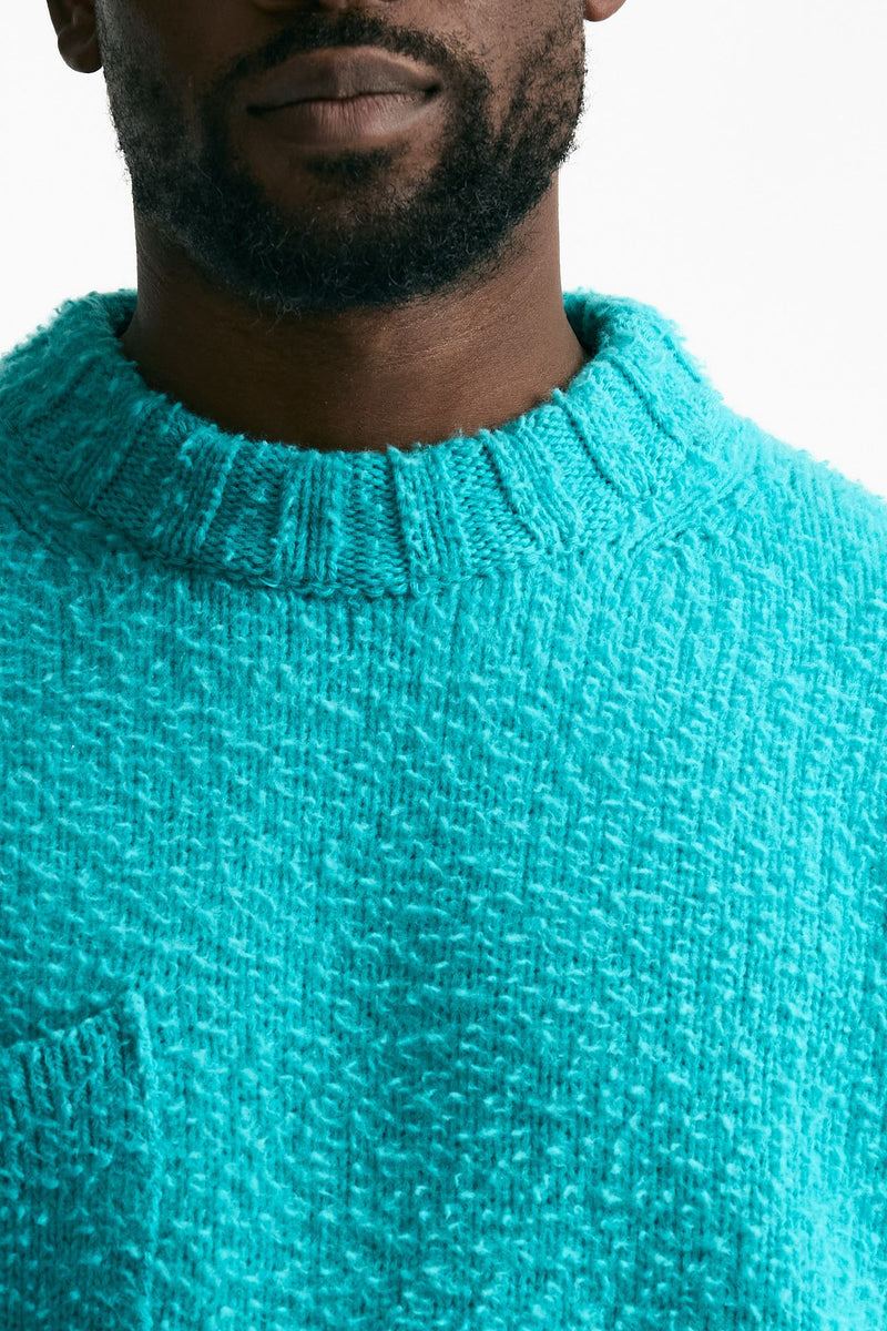 Maglia lana casentino azzurro uomo Laneus - 6