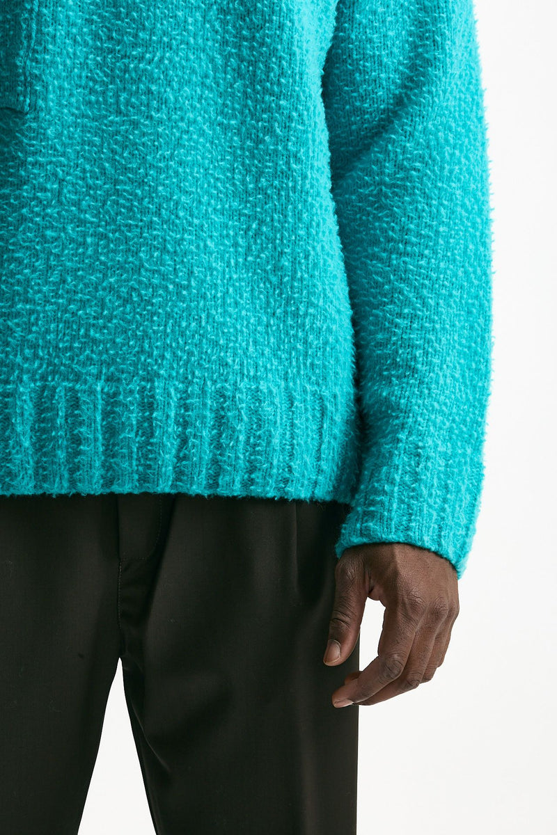 Maglia lana casentino azzurro uomo Laneus - 7