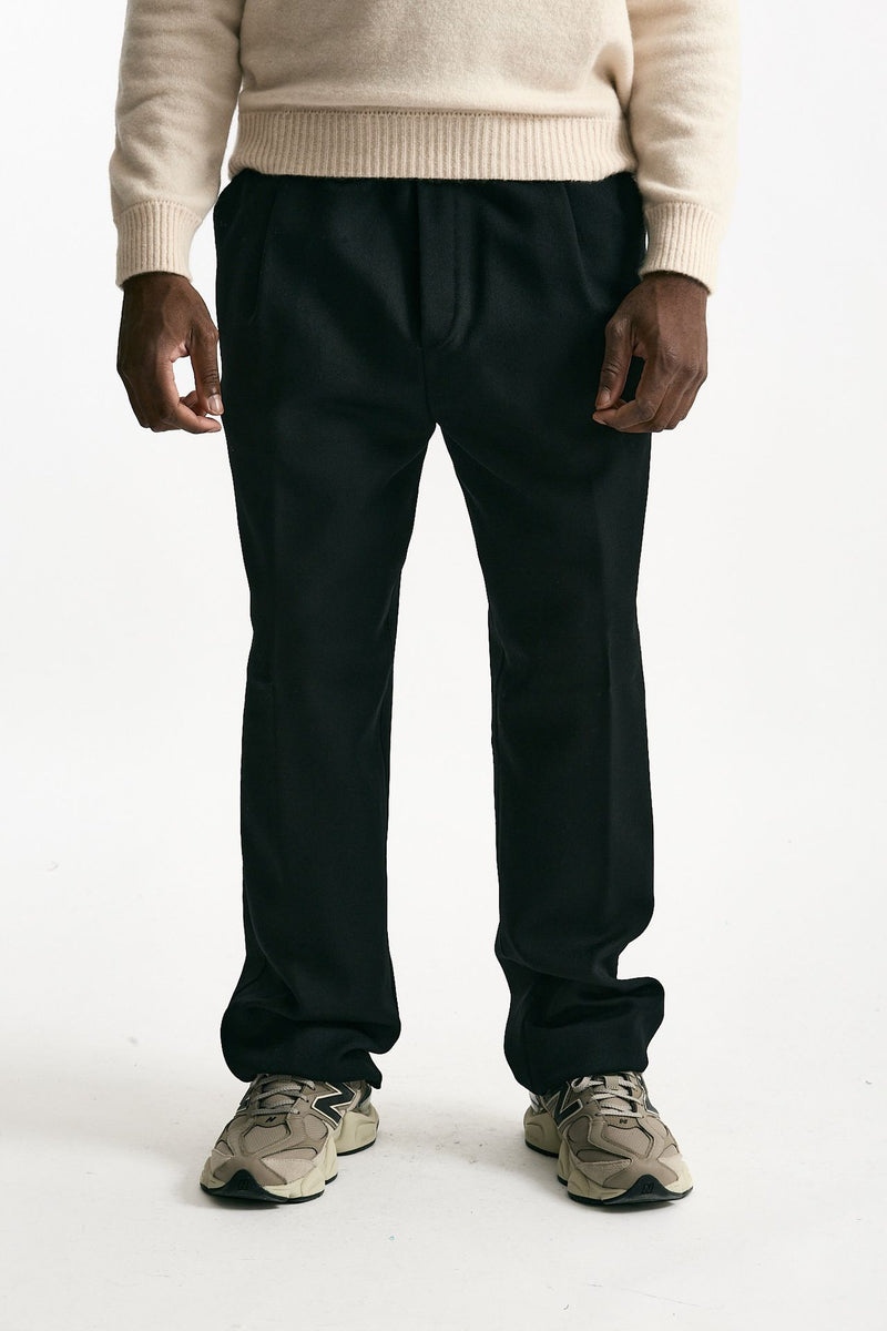 Pantalone in lana ferma nero uomo Laneus - 2