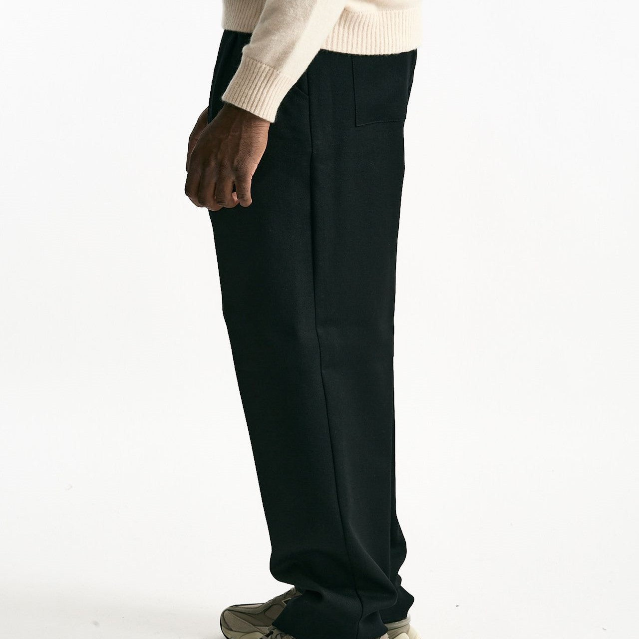 Pantalone in lana ferma nero uomo Laneus - 8