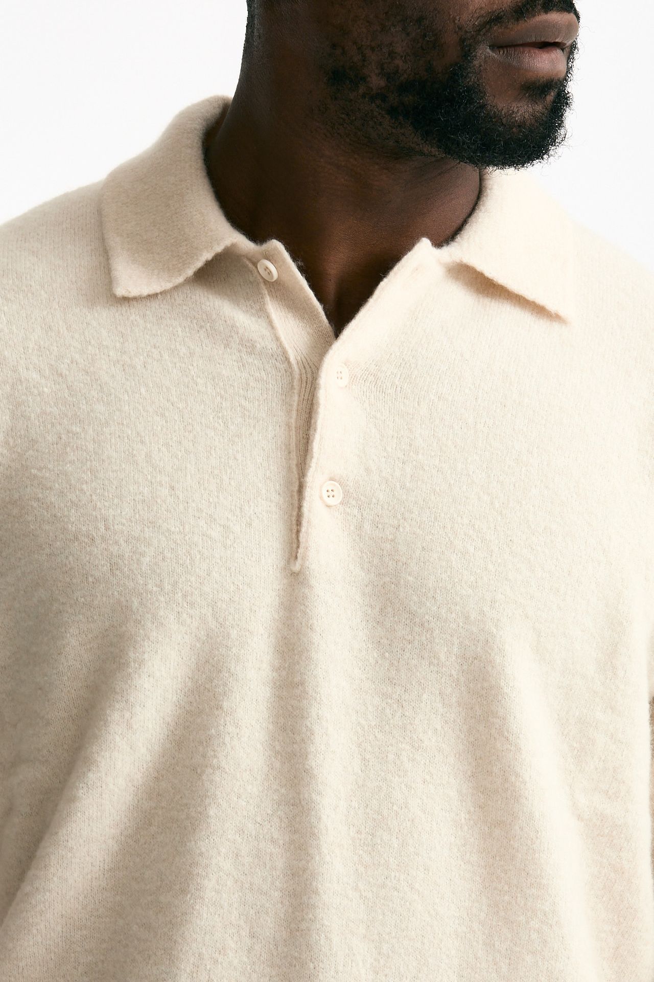 Polo cashmere panna uomo Laneus - 4