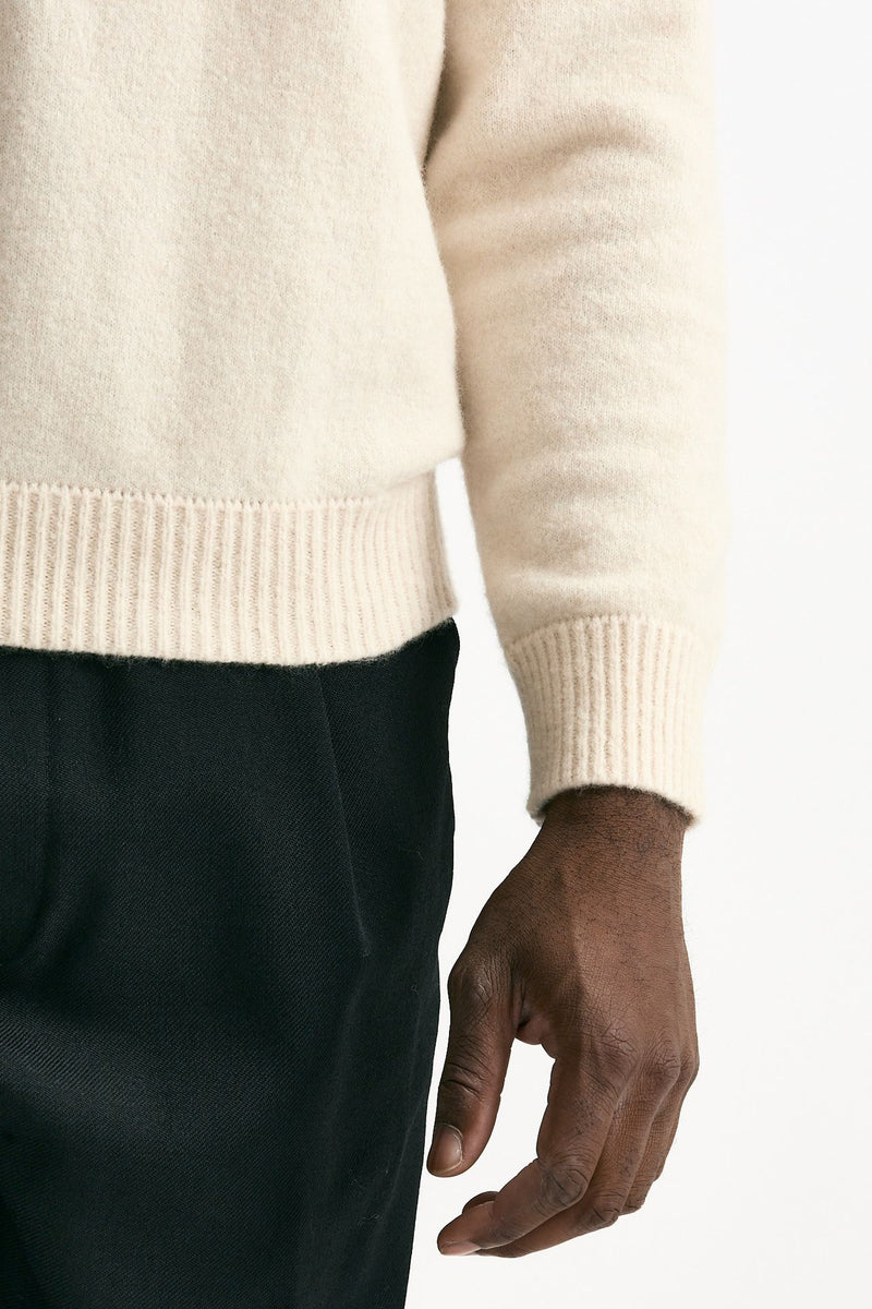 Polo cashmere panna uomo Laneus - 5