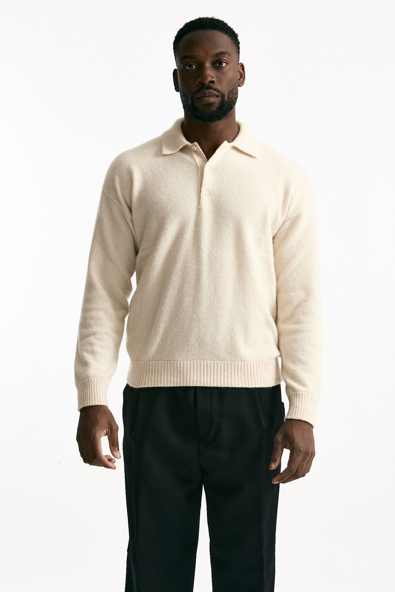 Polo cashmere panna uomo Laneus - 6