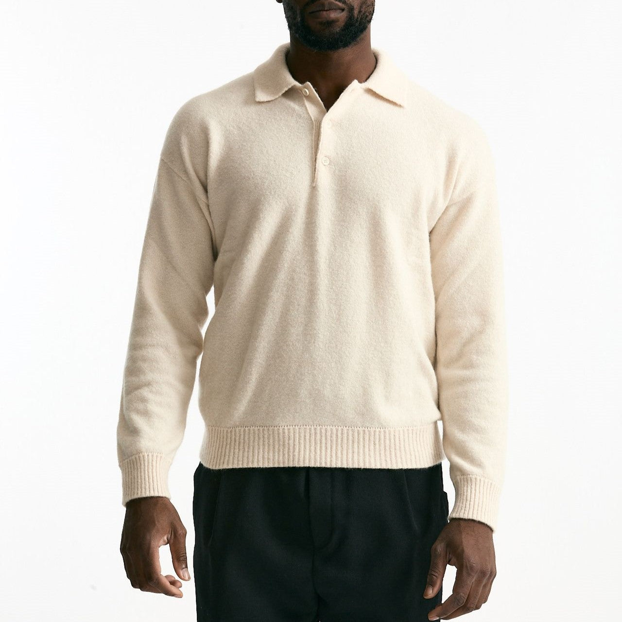 Polo cashmere panna uomo Laneus - 7