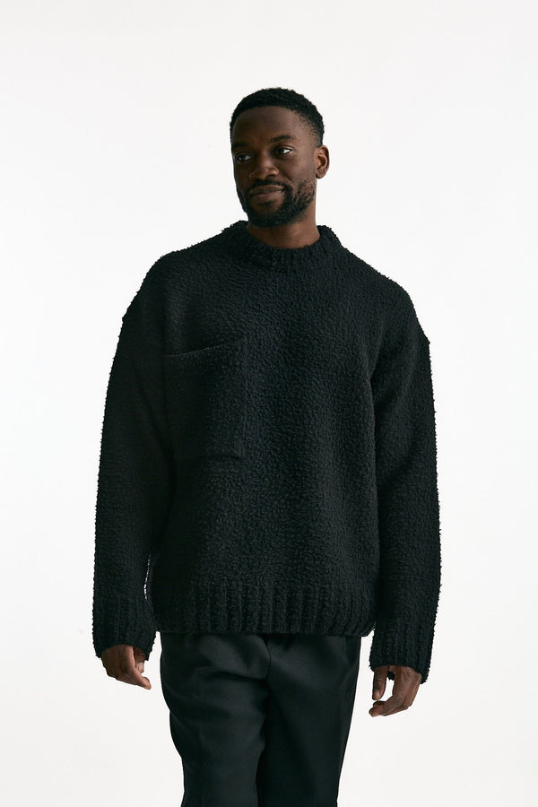 Maglia lana casentino nero uomo Laneus