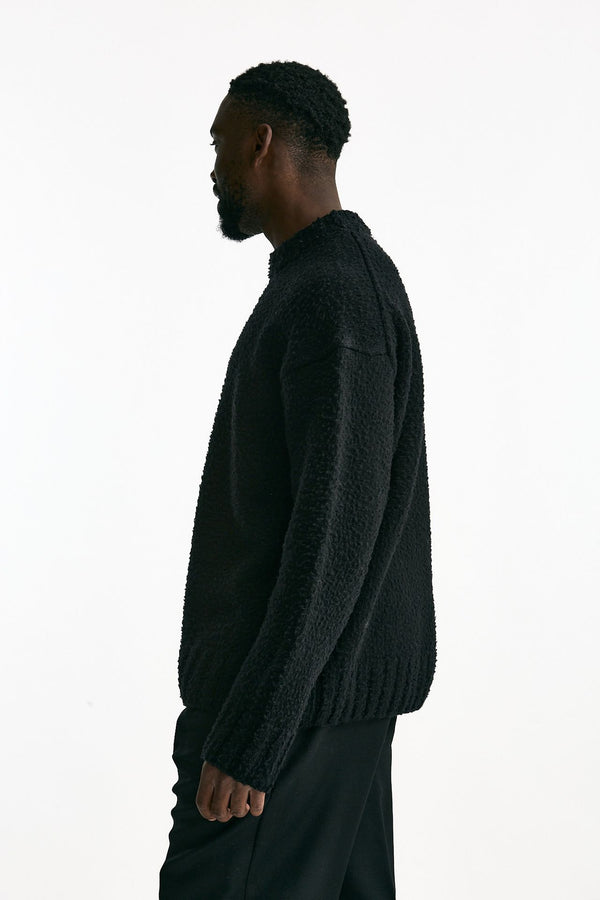 Maglia lana casentino nero uomo Laneus