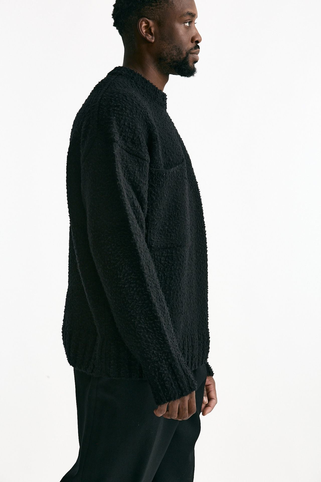 Maglia lana casentino nero uomo Laneus - 4