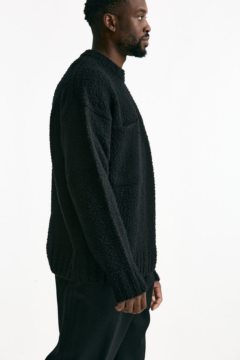 Maglia lana casentino nero uomo Laneus - 4