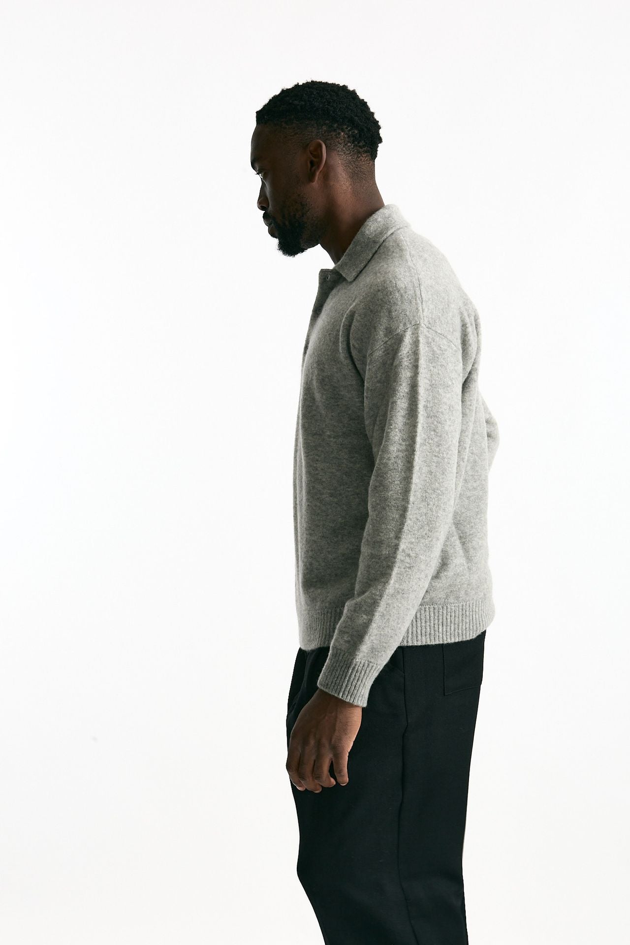 Polo cashmere grigio uomo Laneus - 1