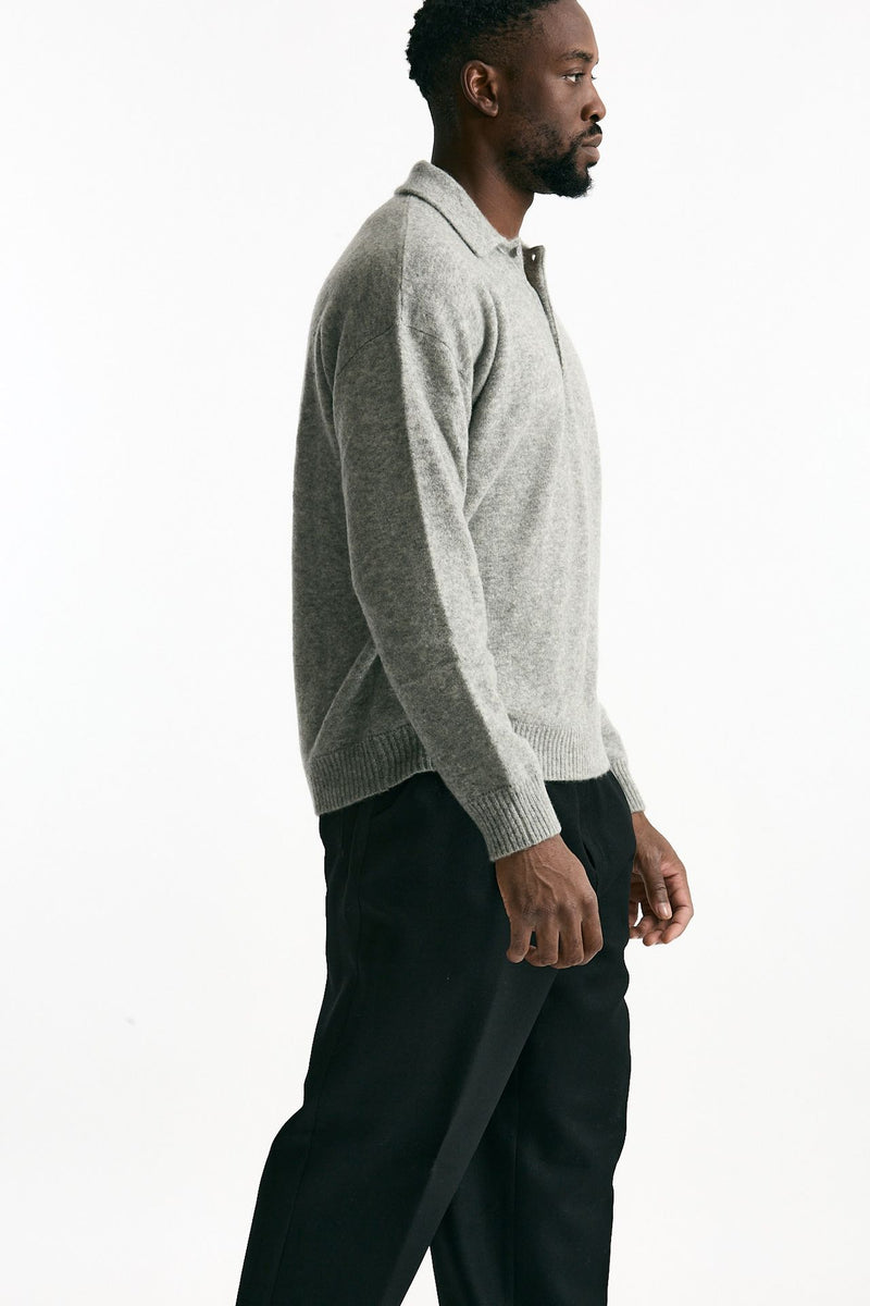 Polo cashmere grigio uomo Laneus - 4