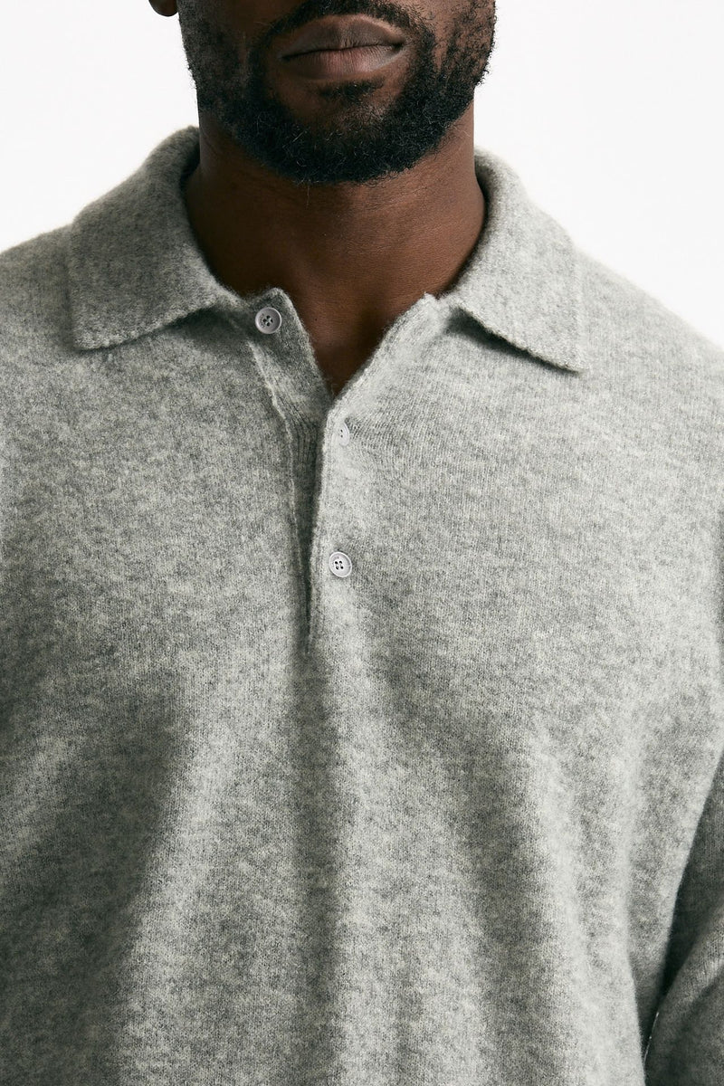 Polo cashmere grigio uomo Laneus - 5