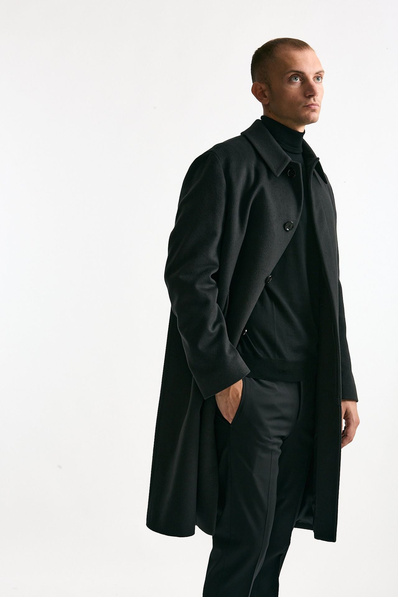 Cappotto monopetto grigio cashmere e lana uomo Lardini - 1