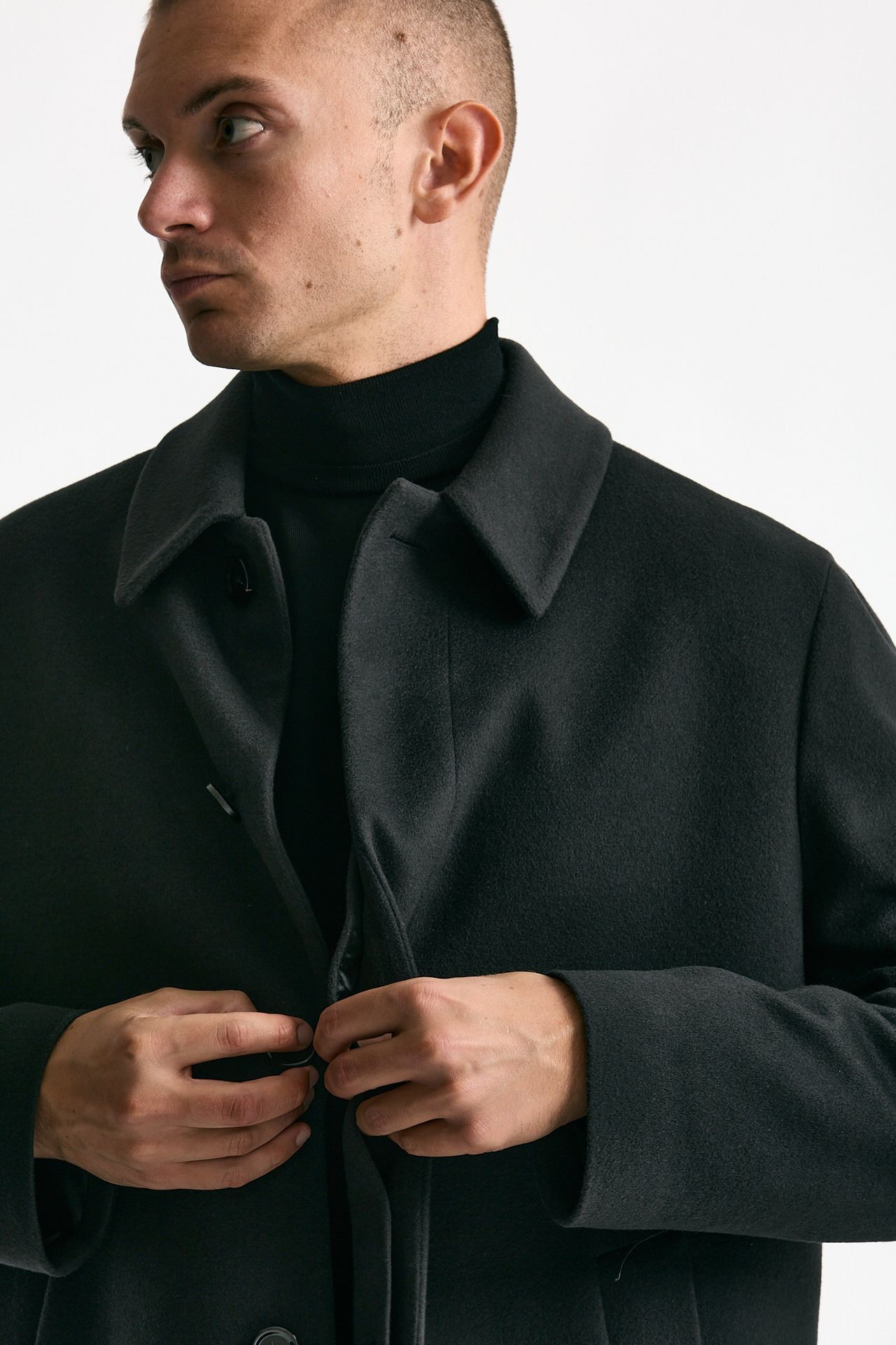 Cappotto monopetto grigio cashmere e lana uomo Lardini - 6