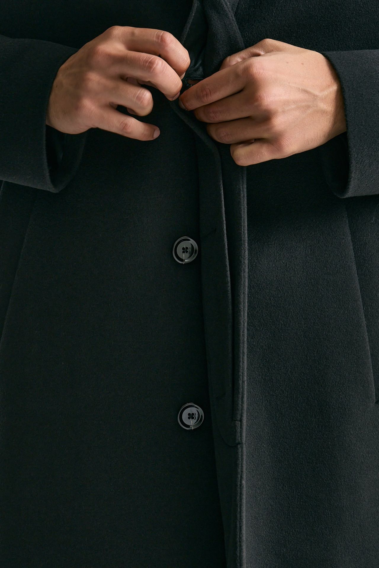 Cappotto monopetto grigio cashmere e lana uomo Lardini - 7