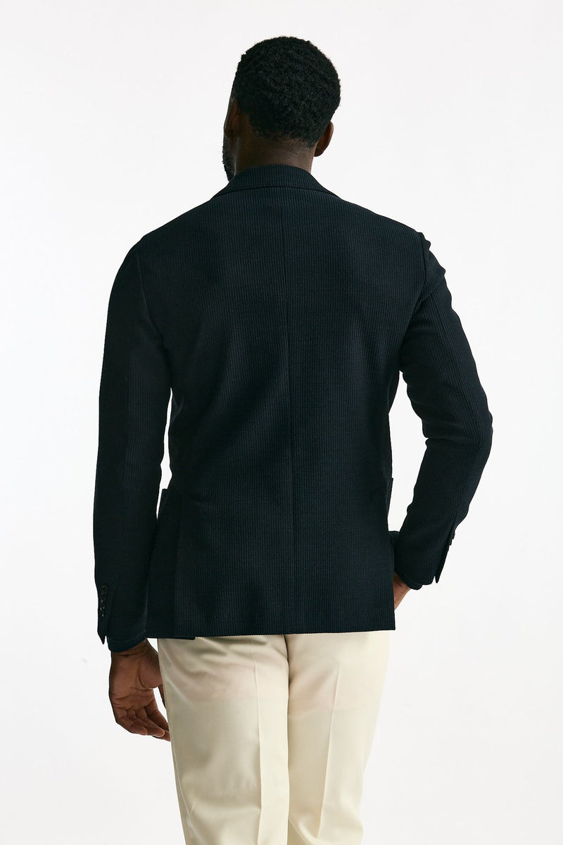 Giacca monopetto blu lana cotone uomo Lardini - 3