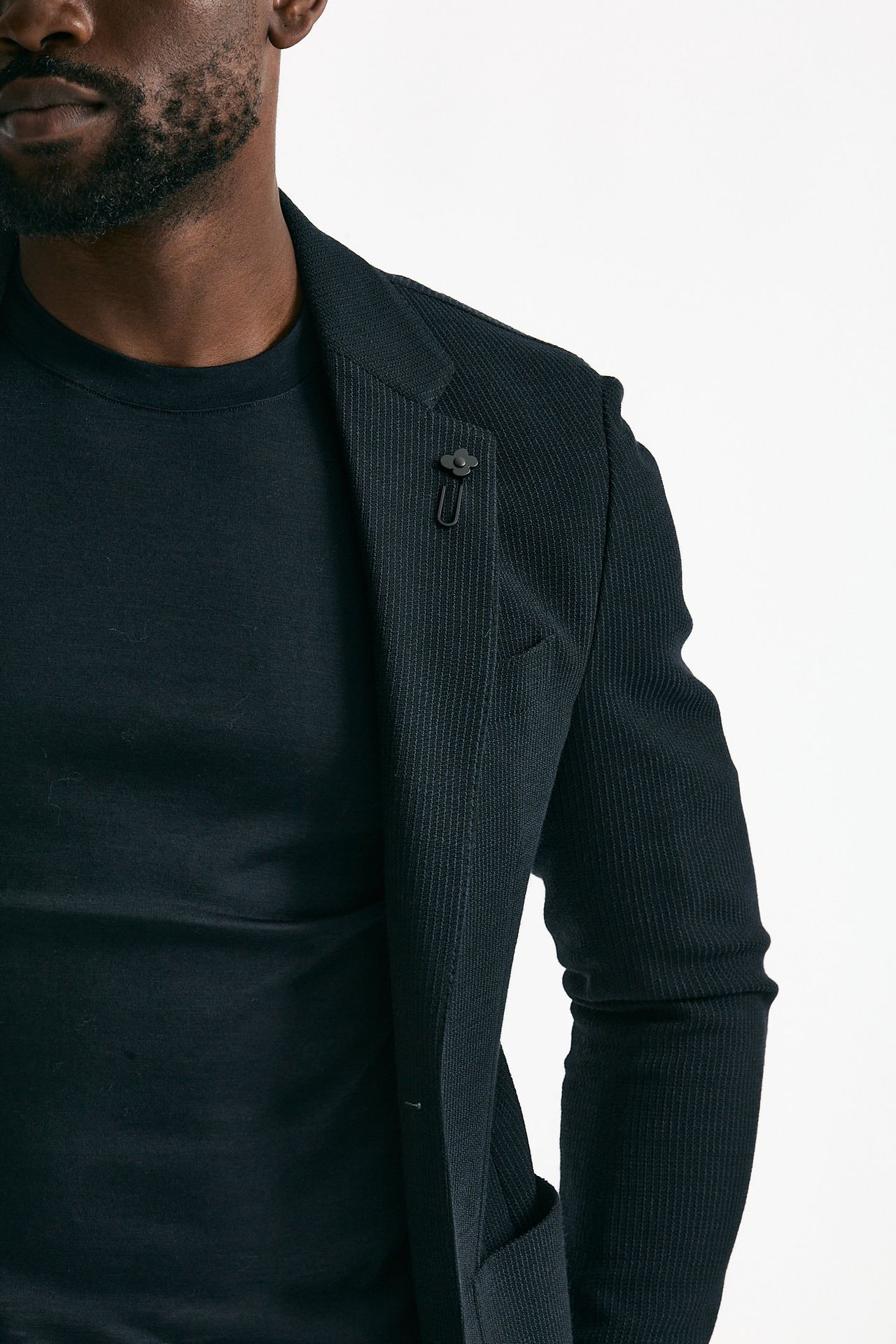 Giacca monopetto blu lana cotone uomo Lardini - 5