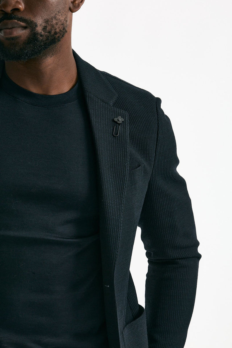 Giacca monopetto blu lana cotone uomo Lardini - 5