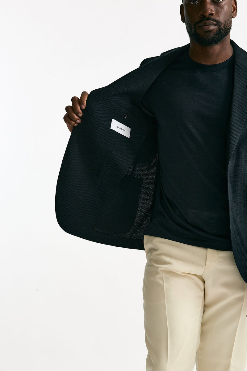 Giacca monopetto blu lana cotone uomo Lardini - 6