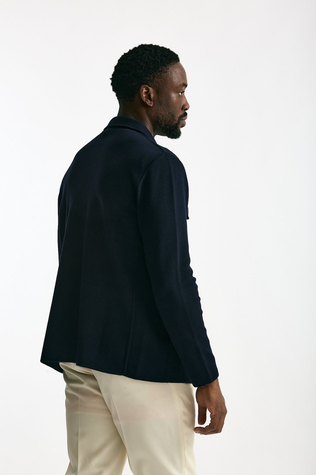 Overshirt in lana blu uomo Lardini - 4