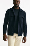 Overshirt in lana blu uomo Lardini - 5