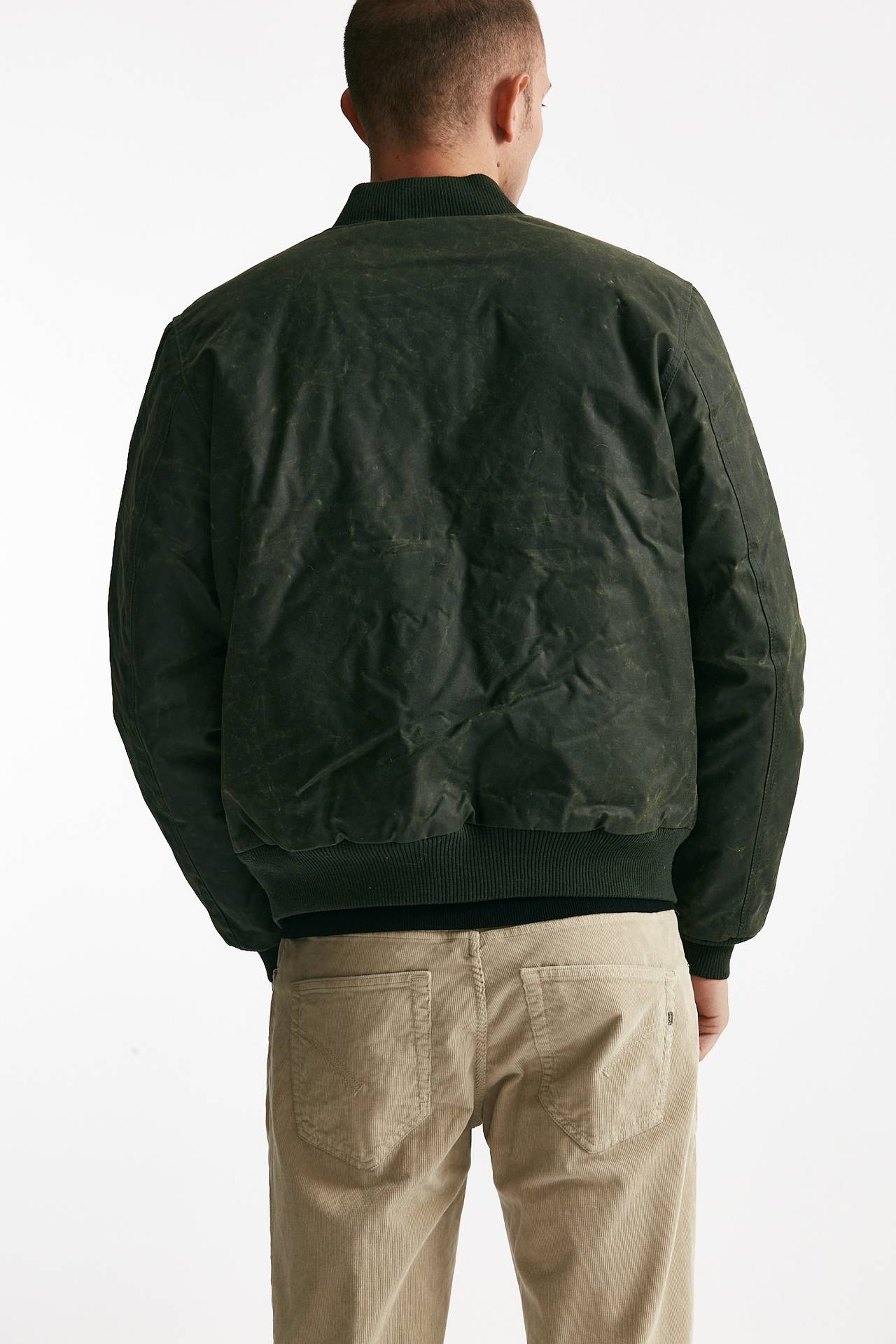 bomber new bomber in cotone cerato verde uomo Manifattura ceccarelli - 3
