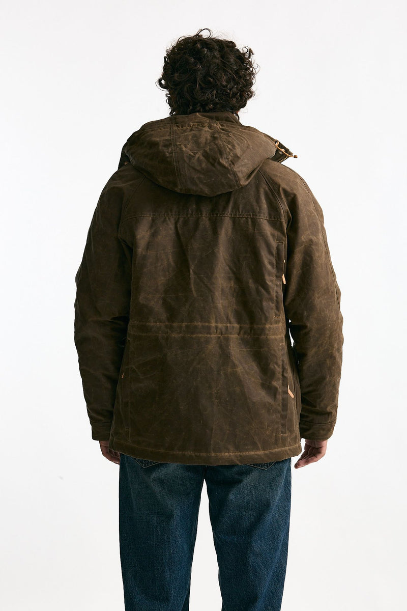 Parka FISHERMAN PARKA in cotone cerato marrone uomo Manifattura ceccarelli - 4