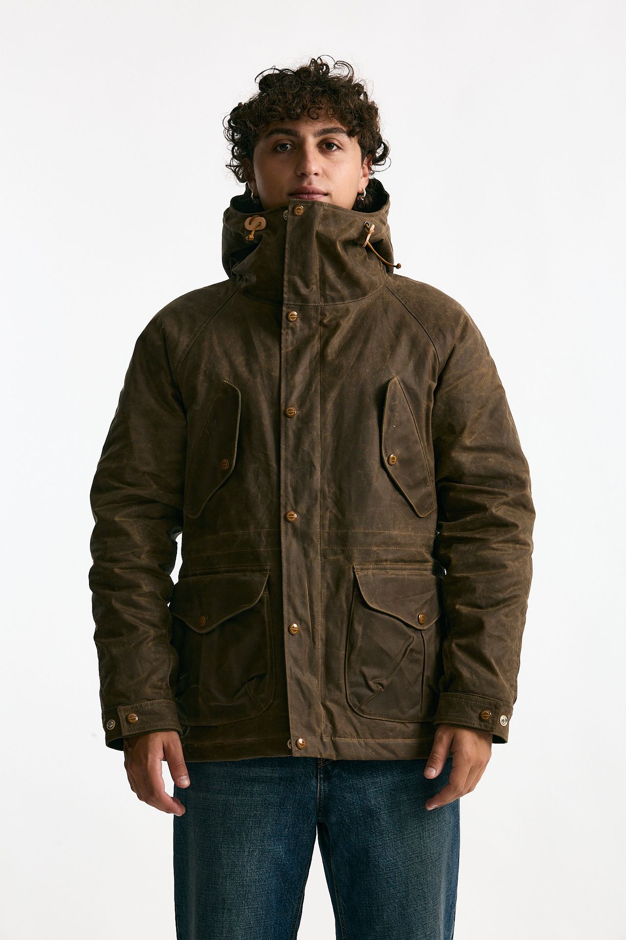 Parka FISHERMAN PARKA in cotone cerato marrone uomo Manifattura ceccarelli - 6