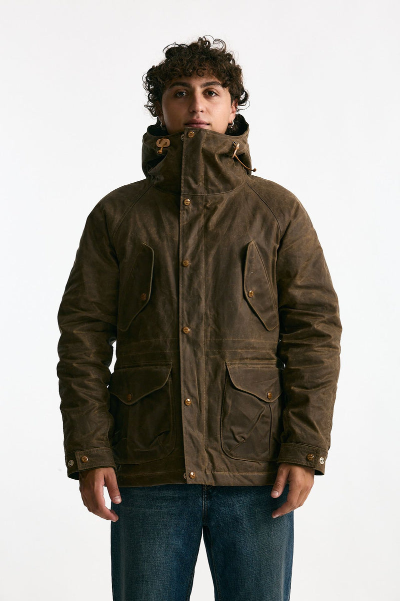 Parka FISHERMAN PARKA in cotone cerato marrone uomo Manifattura ceccarelli - 6