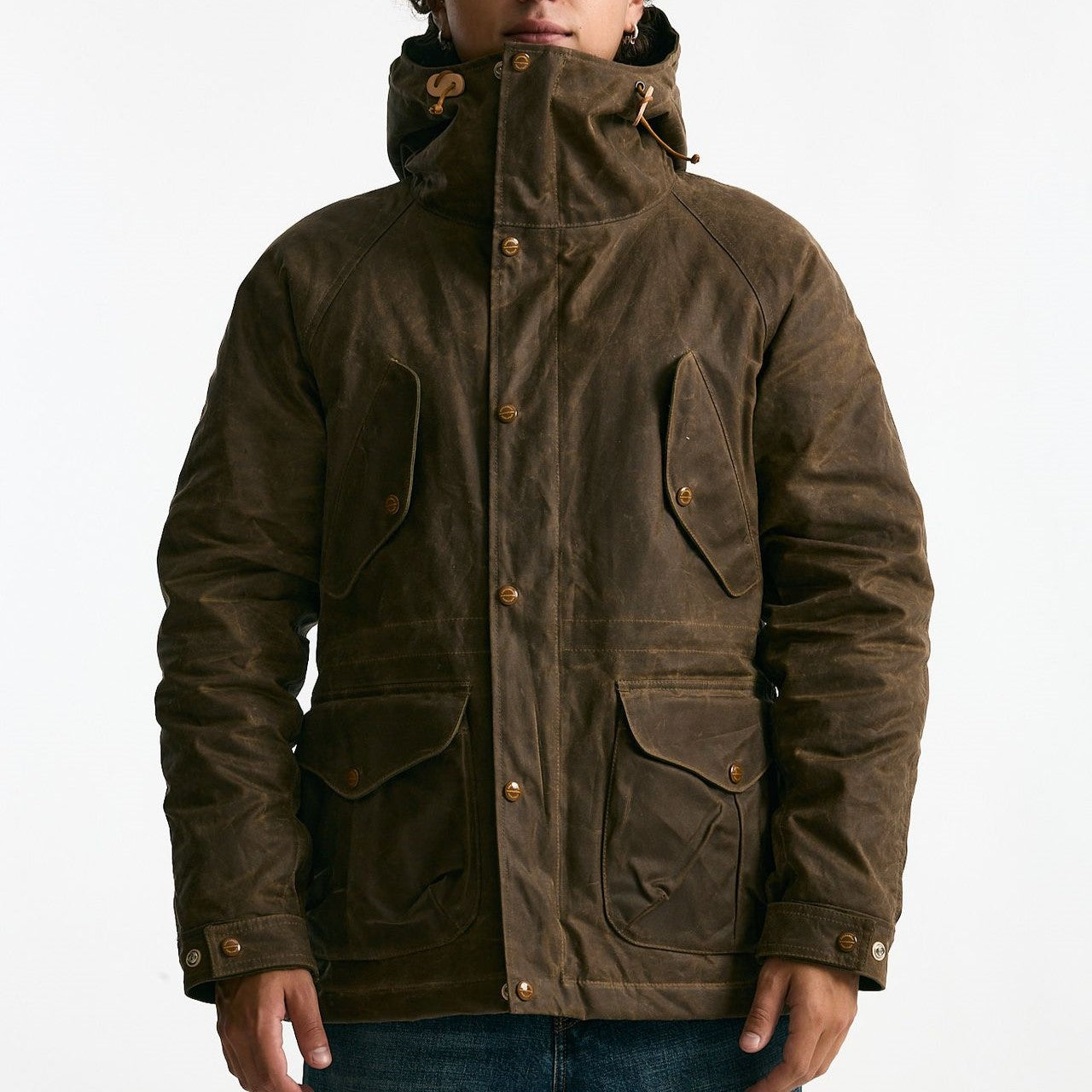 Parka FISHERMAN PARKA in cotone cerato marrone uomo Manifattura ceccarelli - 10