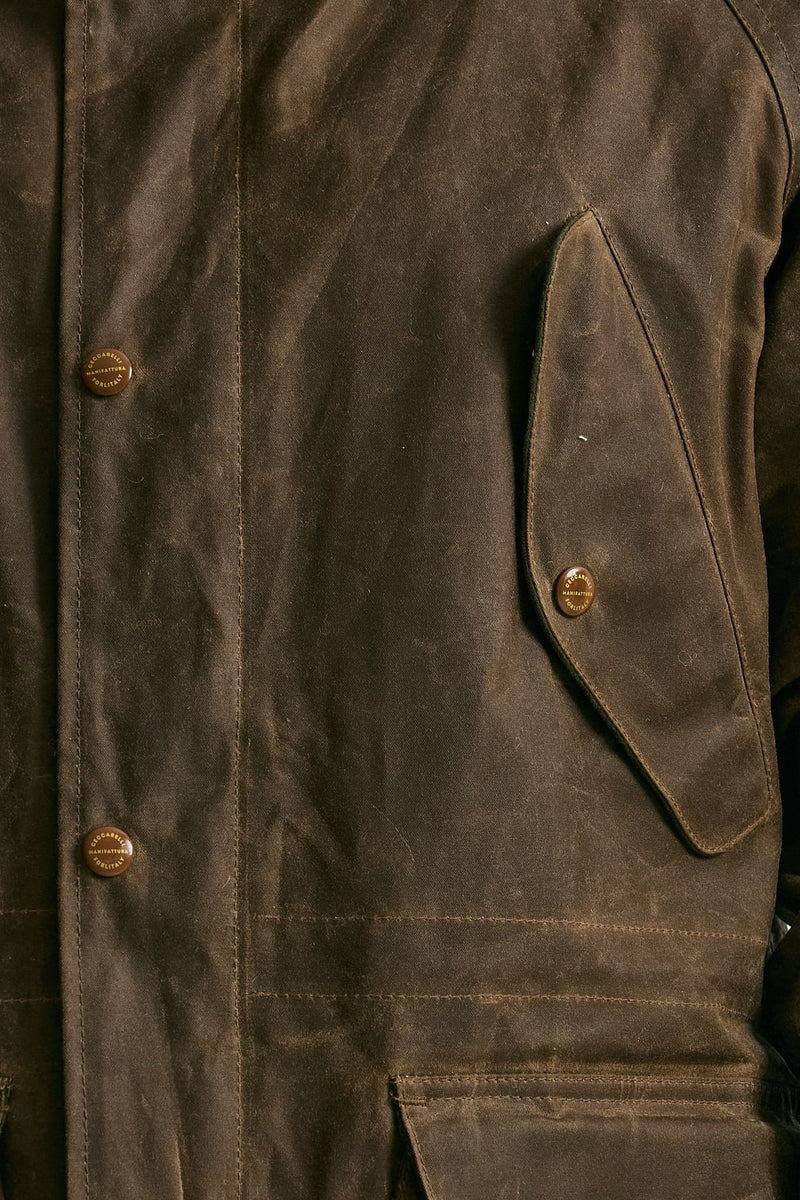 Parka FISHERMAN PARKA in cotone cerato marrone uomo Manifattura ceccarelli - 7