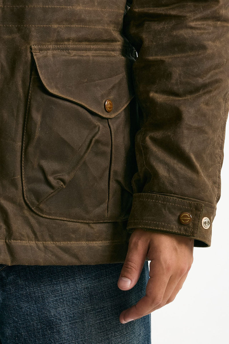 Parka FISHERMAN PARKA in cotone cerato marrone uomo Manifattura ceccarelli - 8