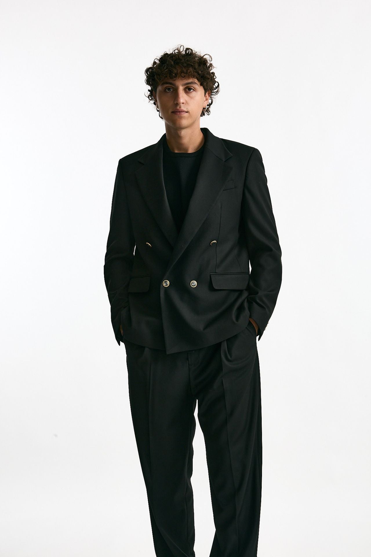 Giacca doppiopetto nero uomo Marsēm - 2