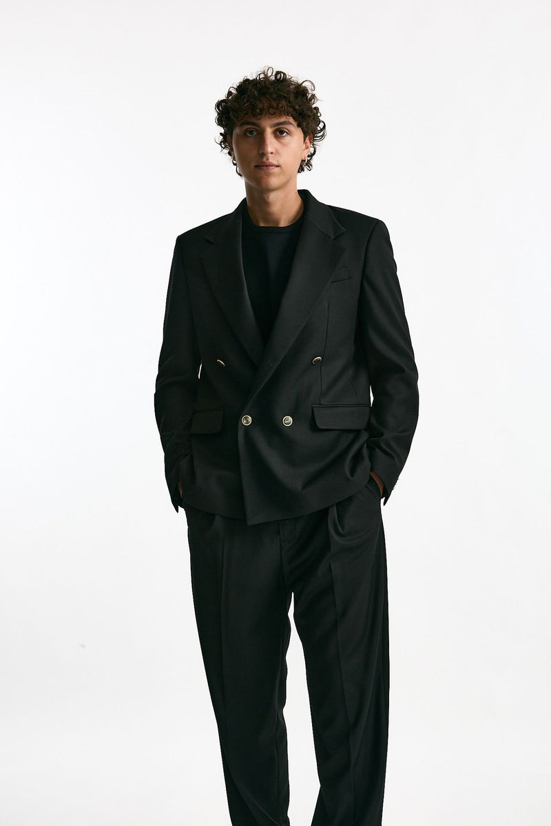 Giacca doppiopetto nero uomo Marsēm - 2